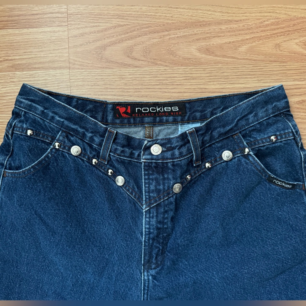 RARE Vintage Rockies Relaxed Long Rise Jeans, Blue Denim size 15/16 L 1980 90